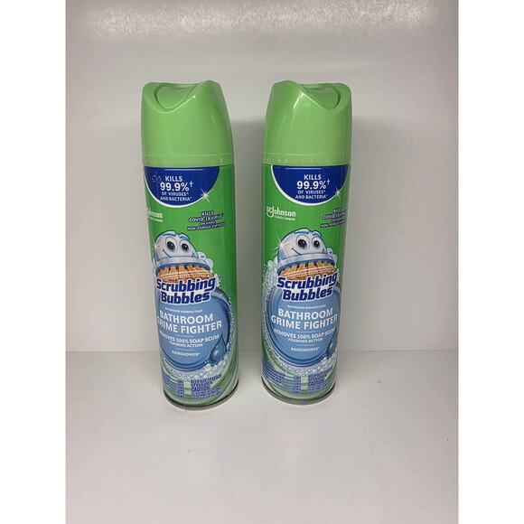 Scrubbing Bubbles Bathroom Grime Fighter Cleaner, Rainshower, 20 oz, 2 Count - Picture 1 of 2